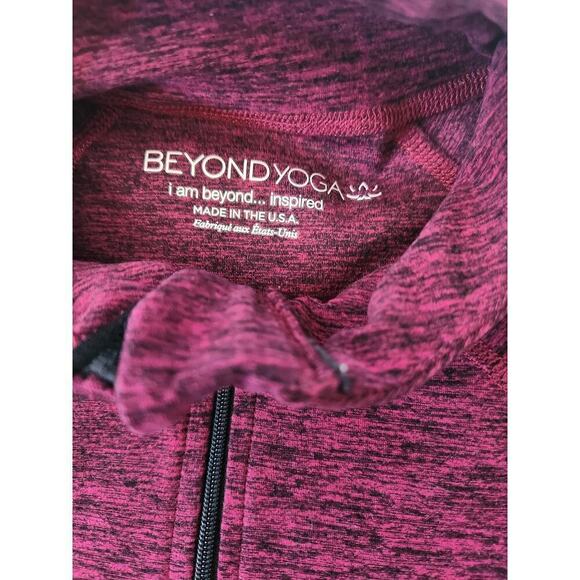 Beyond Yoga Space Dye Jacket Sz XS peplum hem thumb holes Activewear Athleisure - Picture 5 of 9